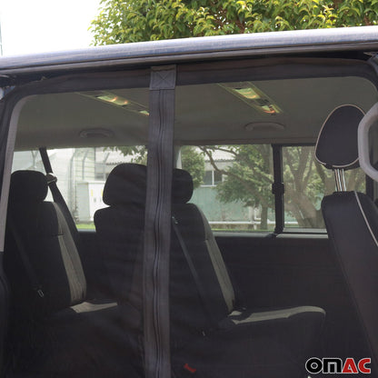 OMAC Mosquito Net Bug Magnetic Screen Sliding Door for VW Vanagon 1980-1991 Black 1Pc 7595243-B