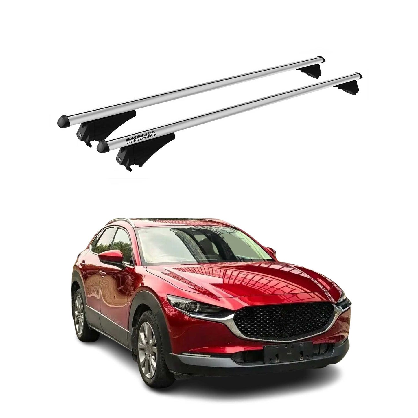 2020-2025 Mazda CX-30 Roof Rack Cross Bars Luggage Carrier Silver 2Pcs