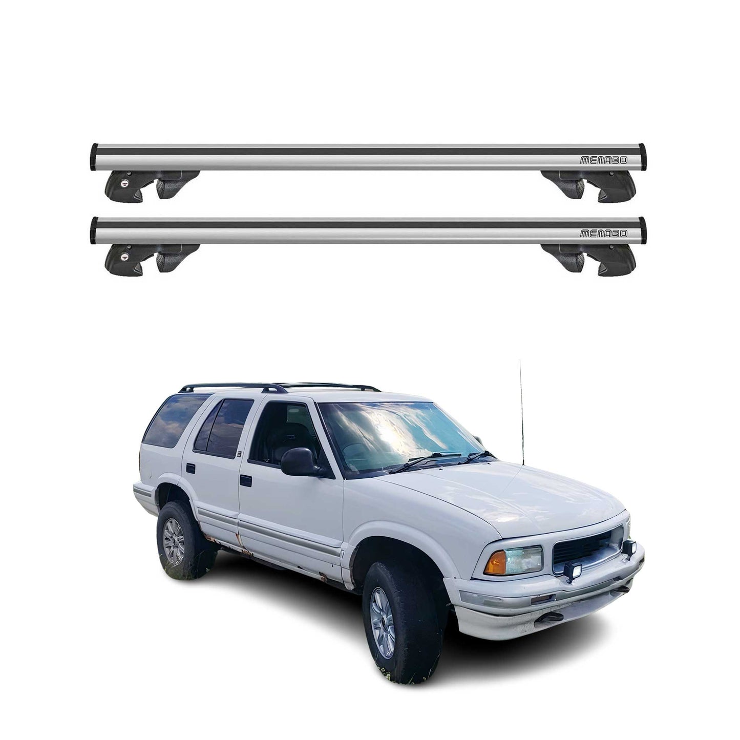 1995-2005 GMC Jimmy Roof Rack Cross Bars Silver