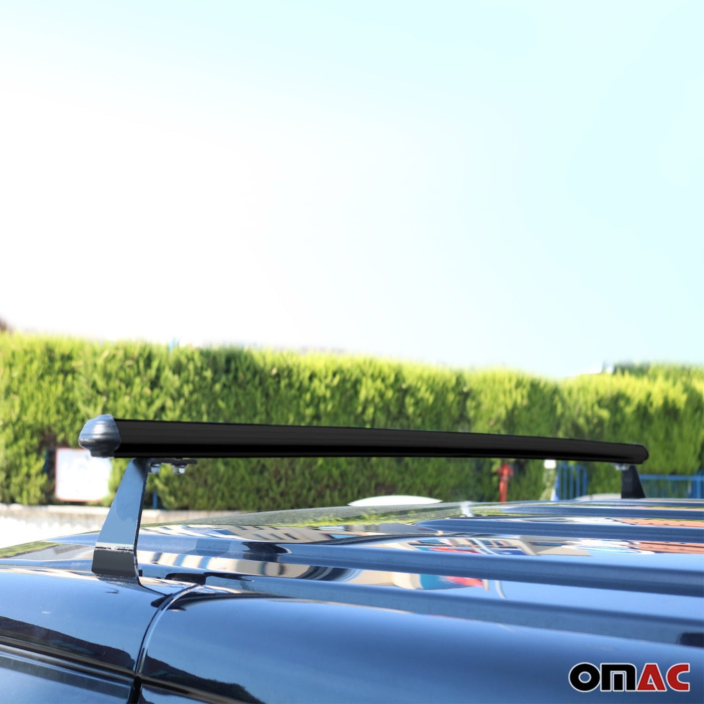 OMAC Trunk Bed Carrier Roof Racks Cross Bars for Honda CR-V 2012-2016 Alu Black 2x 3407920B