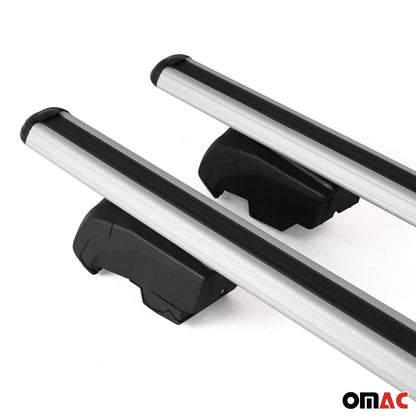 OMAC Lockable Roof Rack Cross Bars Luggage Carrier for Lincoln Nautilus 2024 Gray G003034
