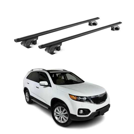 2011-2013 Kia Sorento Roof Rack Cross Bars Black