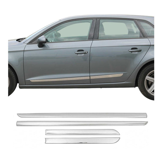 2017-2020 Nissan Rogue Sport Side Door Molding Trim Skirt Garnish Stainless Steel Gloss 4Pcs