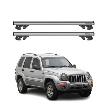 2002-2007 Jeep Liberty Roof Rack Cross Bars Silver