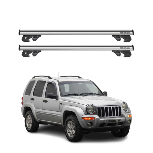2002-2007 Jeep Liberty Roof Rack Cross Bars Silver