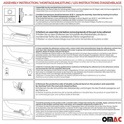 OMAC Door Sill Scuff Plate Scratch Protector for Ford Focus 2000-2004 Sport Steel 4x 2601091S