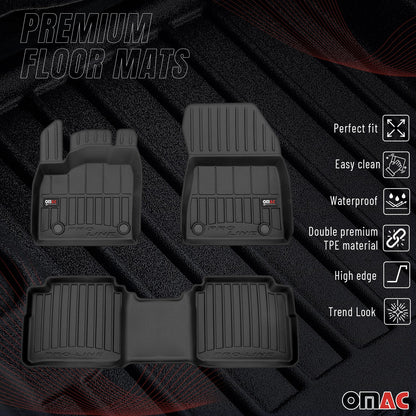 OMAC OMAC Premium Floor Mats for Nissan Rogue 2022-2024 Heavy Duty All-Weather 3pcs '5040454