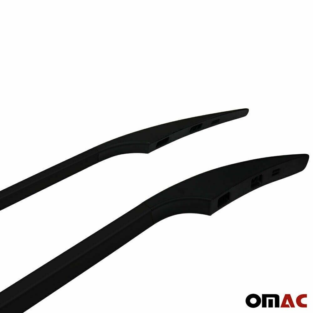 OMAC Roof Rack Side Rails for Ford Transit Connect XLT 2014-2023 L2 Black Alu 2Pcs D2627933LB