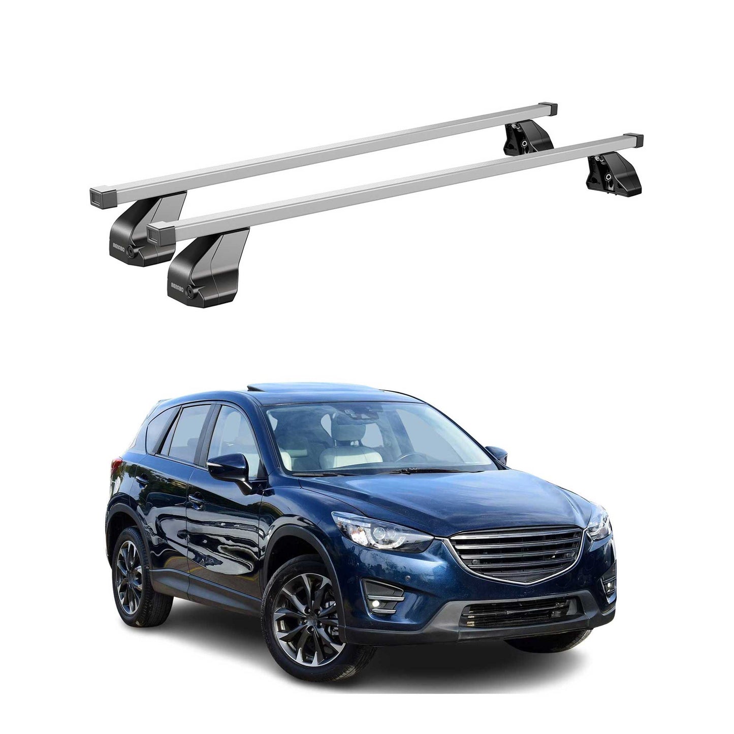 2013-2016 Mazda CX-5 Roof Rack Cross Bars Silver