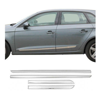 2008-2011 Mazda Tribute Side Door Molding Trim Skirt Garnish Stainless Steel Gloss 4Pcs