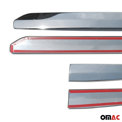 OMAC Side Door Molding Trim Skirt Garnish for Ford Courier 2014-2023 Steel Silver 4x 2625131