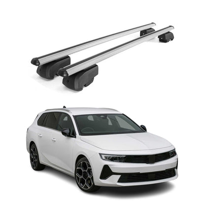 2021-2024 Opel Astra L Sports Tourer Roof Rack Cross Bars Silver