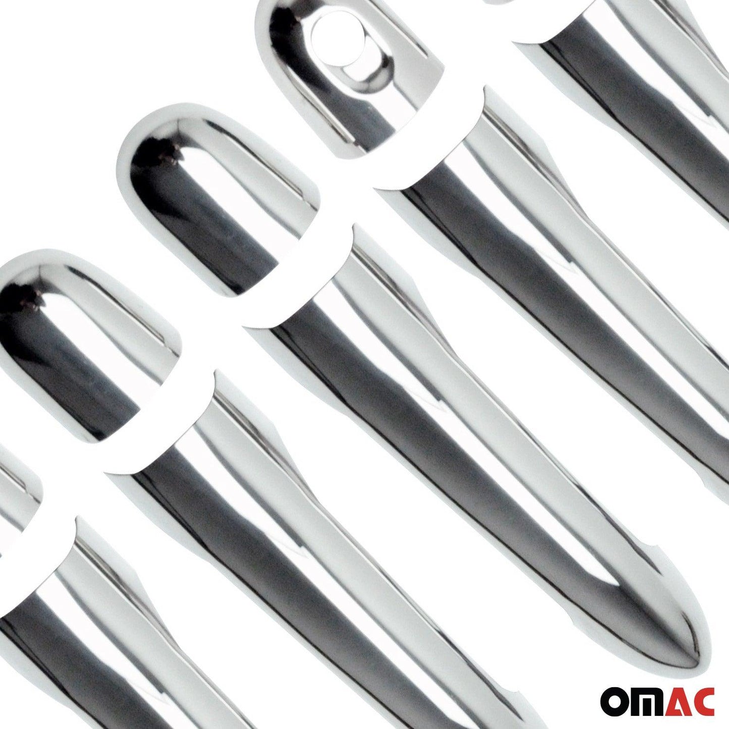 OMAC Car Door Handle Cover Protector for Smart ForTwo 2007-2015 Steel Chrome 2 Pcs '4751042