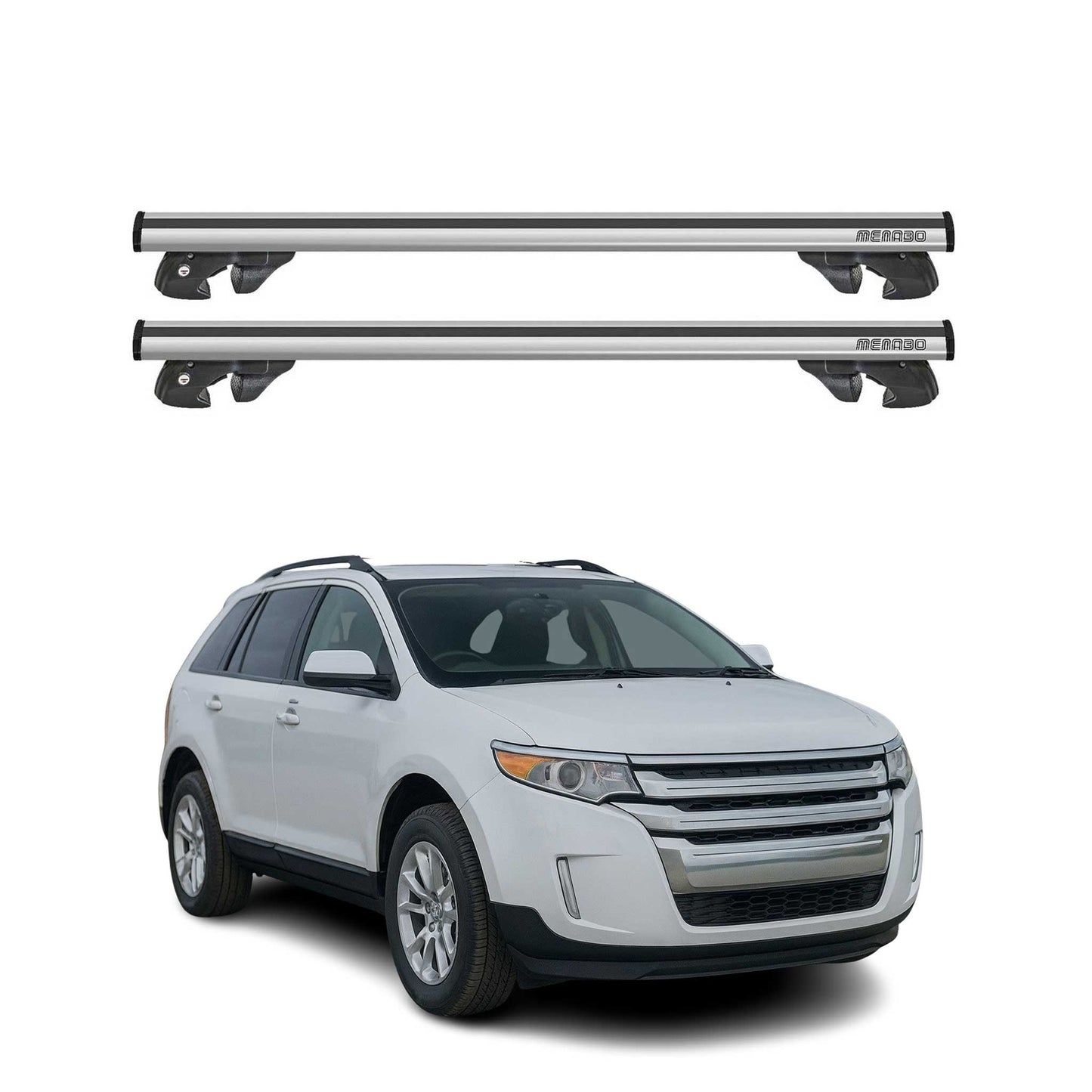 2007-2014 Ford Edge Roof Rack Cross Bars Silver