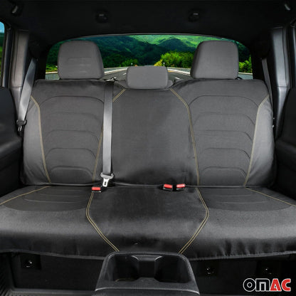 OMAC Black Rugged Weave Pet Hammock Rear Bench Seat Protector 96SEATCOVER6