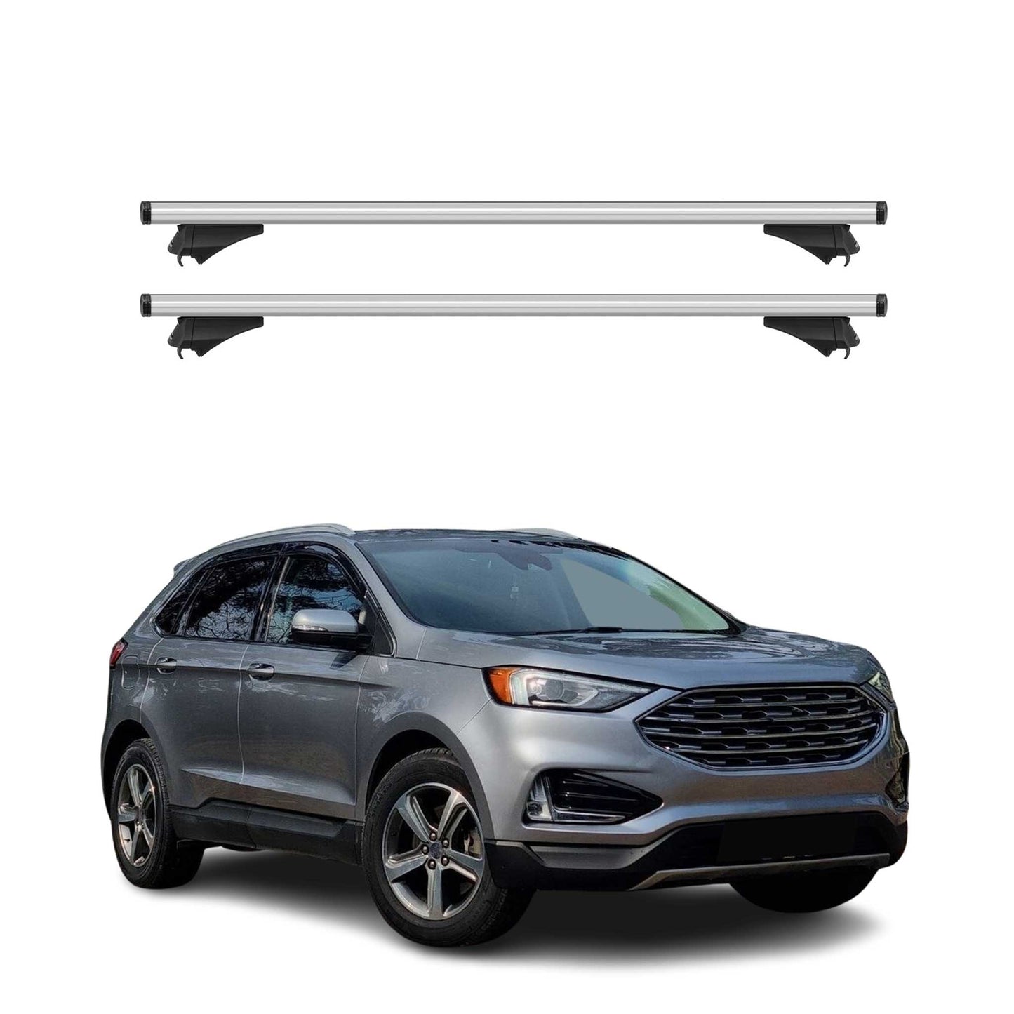 2015-2024 Ford Edge Roof Rack Cross Bars Silver