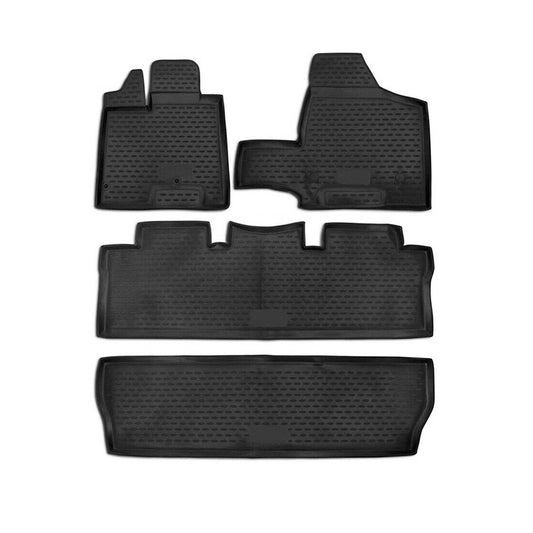 OMAC Floor Mats Liner for Toyota Sienna 2004-2010 Black TPE All-Weather 4 Pcs 7098444