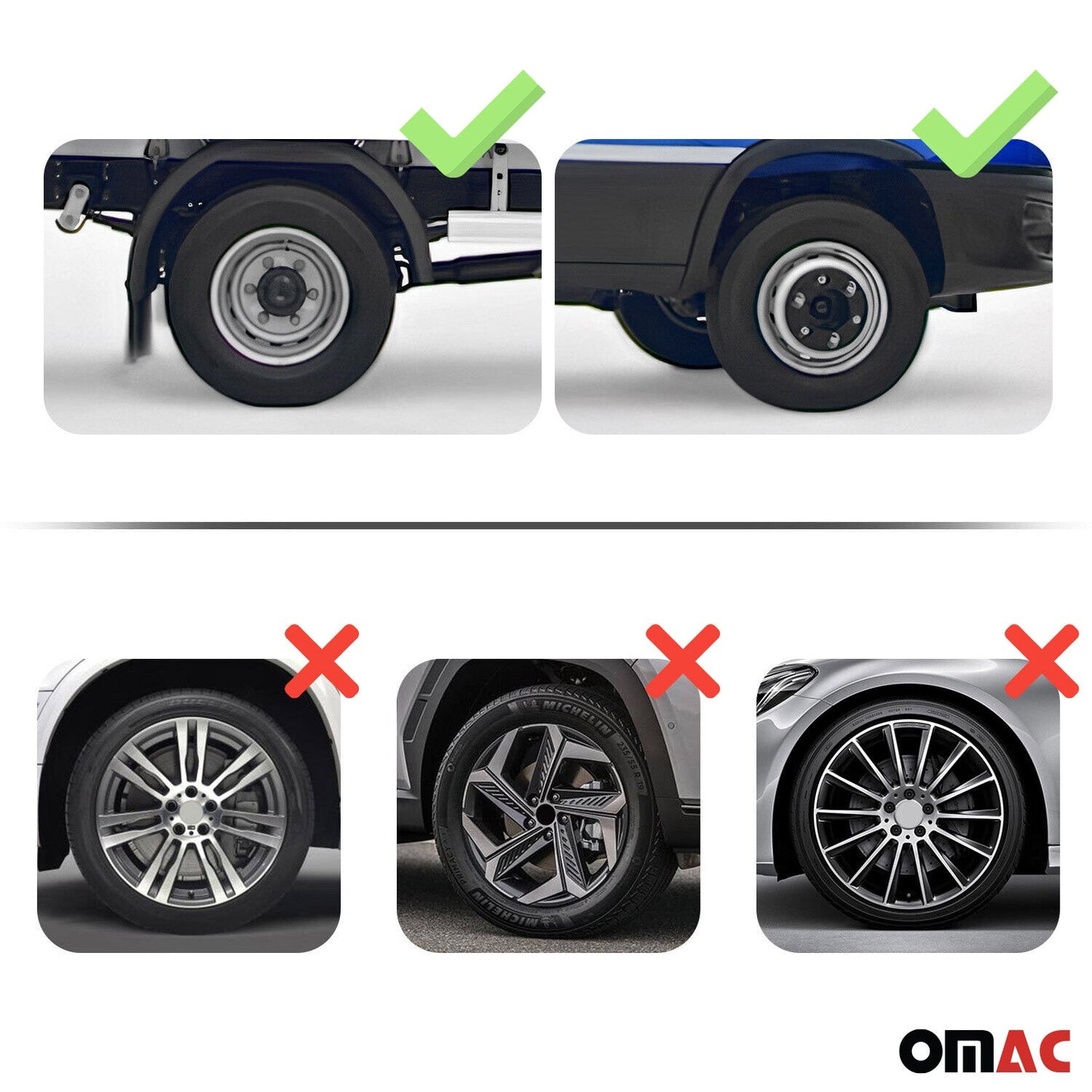 2015-2025 Ford Transit 16" Dual Wheel Simulator Hubcaps Steel Front 2Pcs