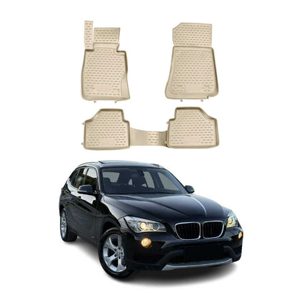 2010-2015 BMW X1 E84 Floor Mats Liners Full Set All Weather Beige
