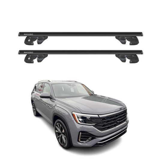 2025 VW Atlas Roof Rack Cross Bars Luggage Carrier Black 2Pcs