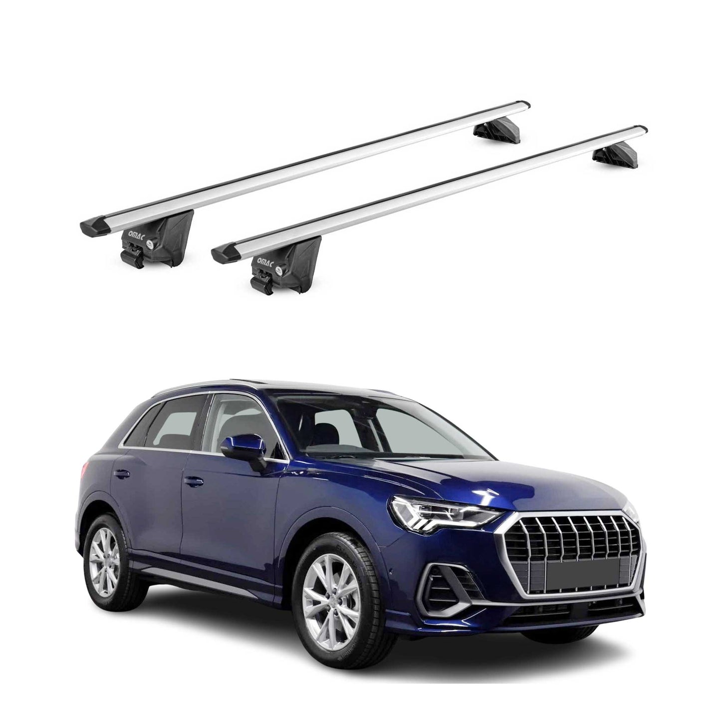 2019-2025 Audi Q3 Roof Rack Cross Bars Silver