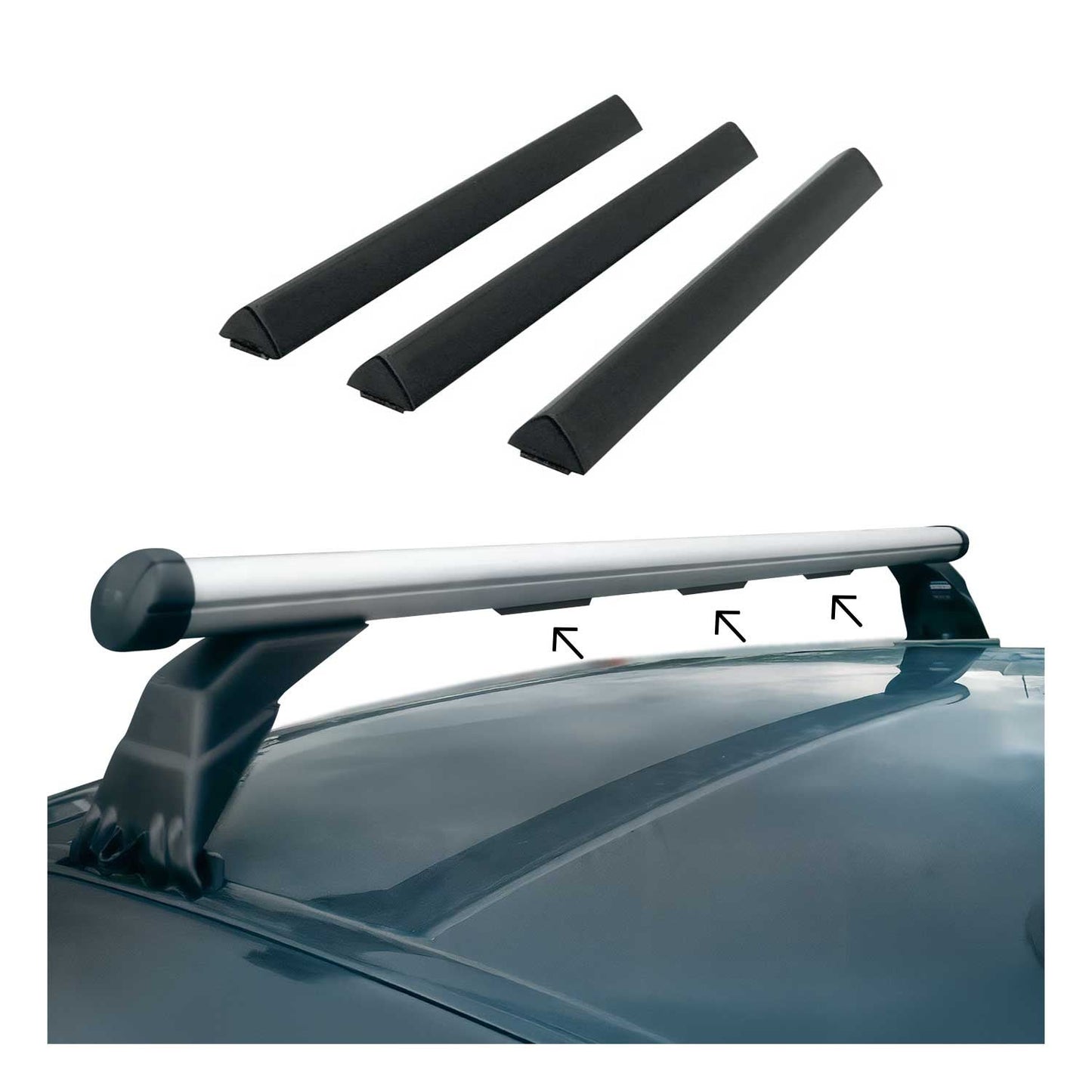 OMAC Roof Rack Wind Noise Reducer Air Deflector Kit Whistle Noise Blocker