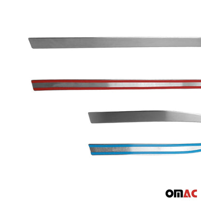 OMAC Side Door Molding Trim for Jeep Renegade 2015-2023 Brushed Steel Silver 4x 1708131T