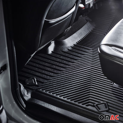 OMAC OMAC Premium Floor Mats Liner for Ford Explorer 2011-2015 Heavy Duty Black 3Pcs VRT2688464-12