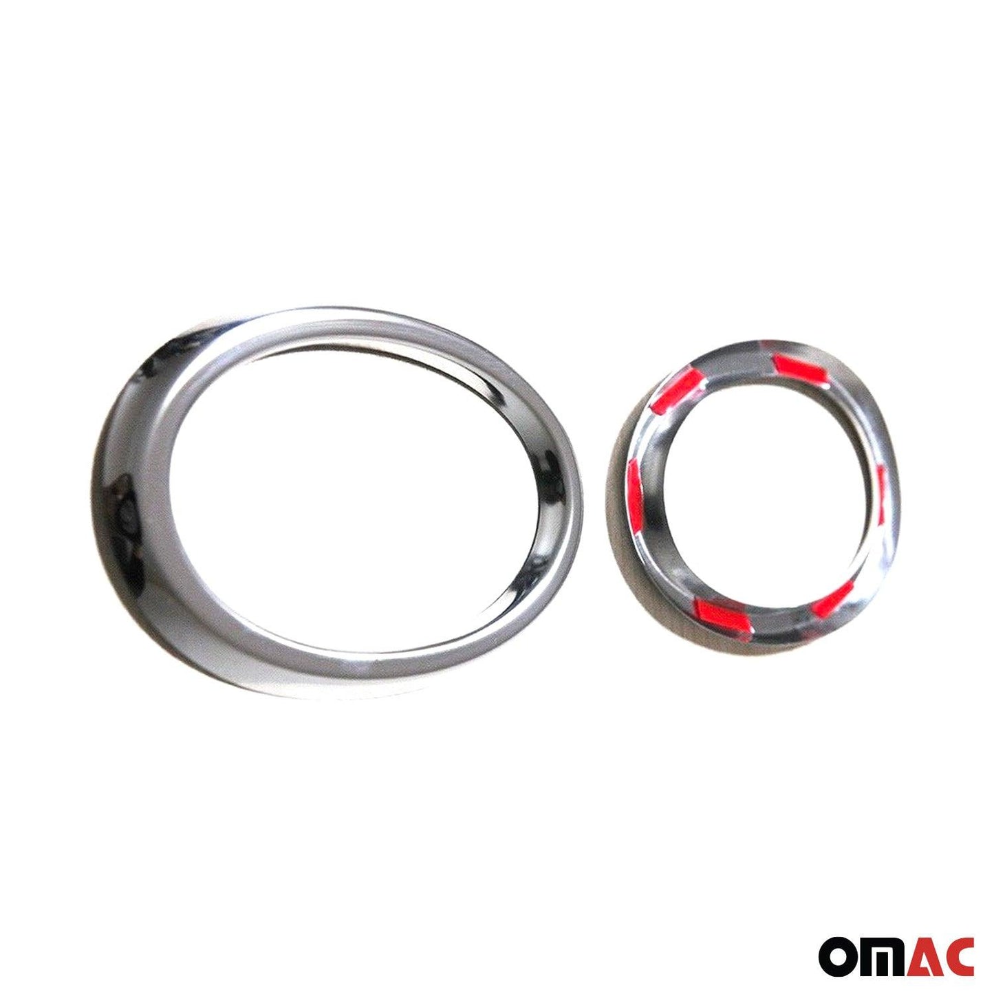 OMAC Fog Light Lamp Bezel Cover for Chevrolet Cruze 2011-2014 Sedan Steel Silver 2Pcs 1607103