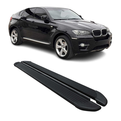 2008-2014 BMW X6 E71 Running Boards Side Steps Black