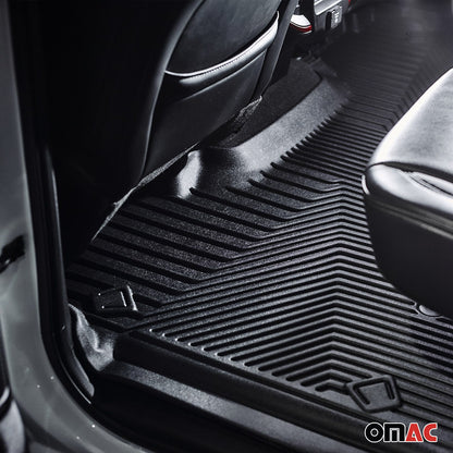 OMAC OMAC Premium Floor Mats for Ford F-150 2009-2014 All-Weather Heavy Duty Black VRT260A464-12