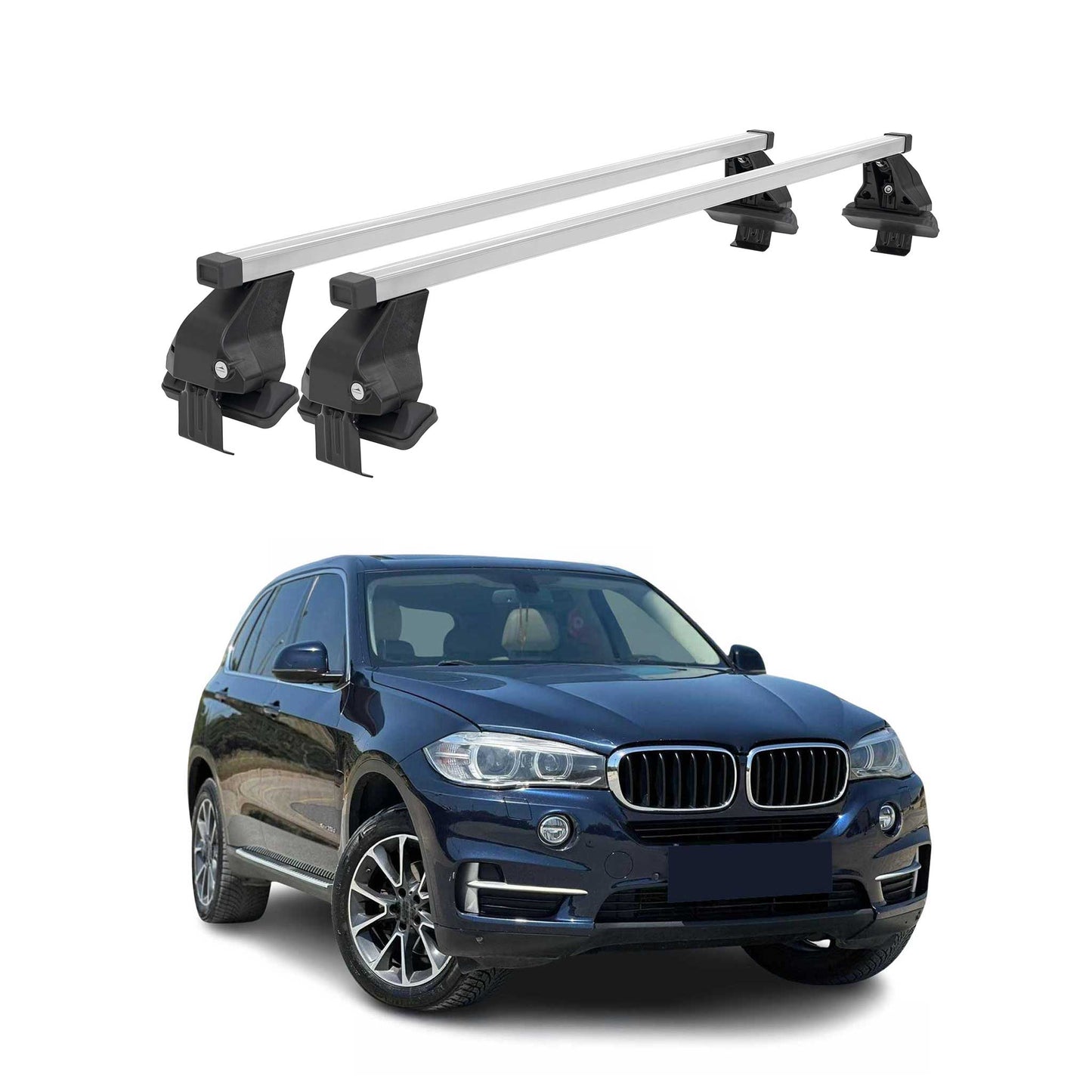 2014-2018 BMW X5 F15 F85 Roof Rack Cross Bars Silver