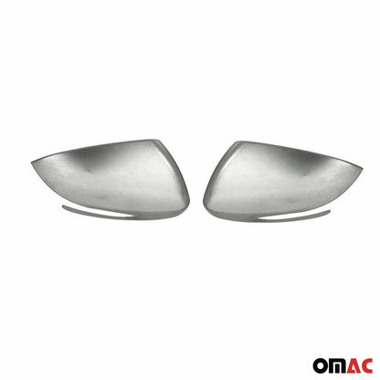 OMAC Side Mirror Cover Caps Fits Kia Sportage 2017-2022 Steel Silver 2 Pcs 4022111
