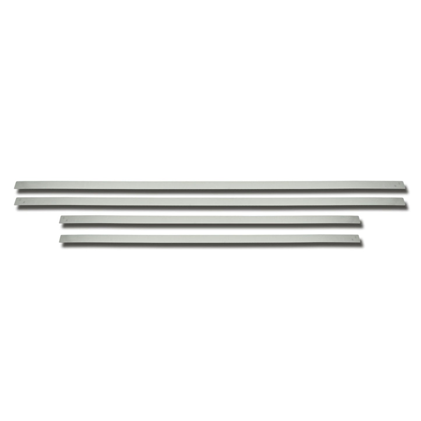 OMAC Side Door Molding Trim for Chevrolet Silverado 2500 2014-2018 Steel Silver 4 Pcs U003648