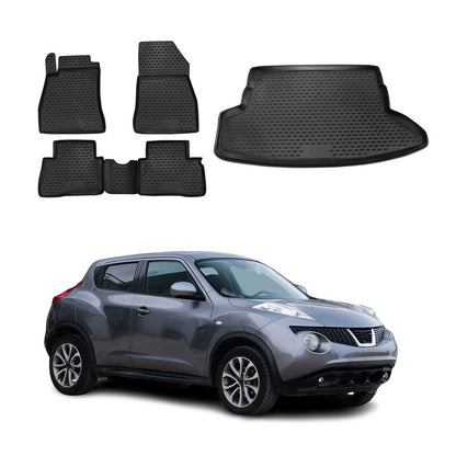 2011-2014 Nissan Juke Floor Mats & Cargo Liner Full Set All Weather Black