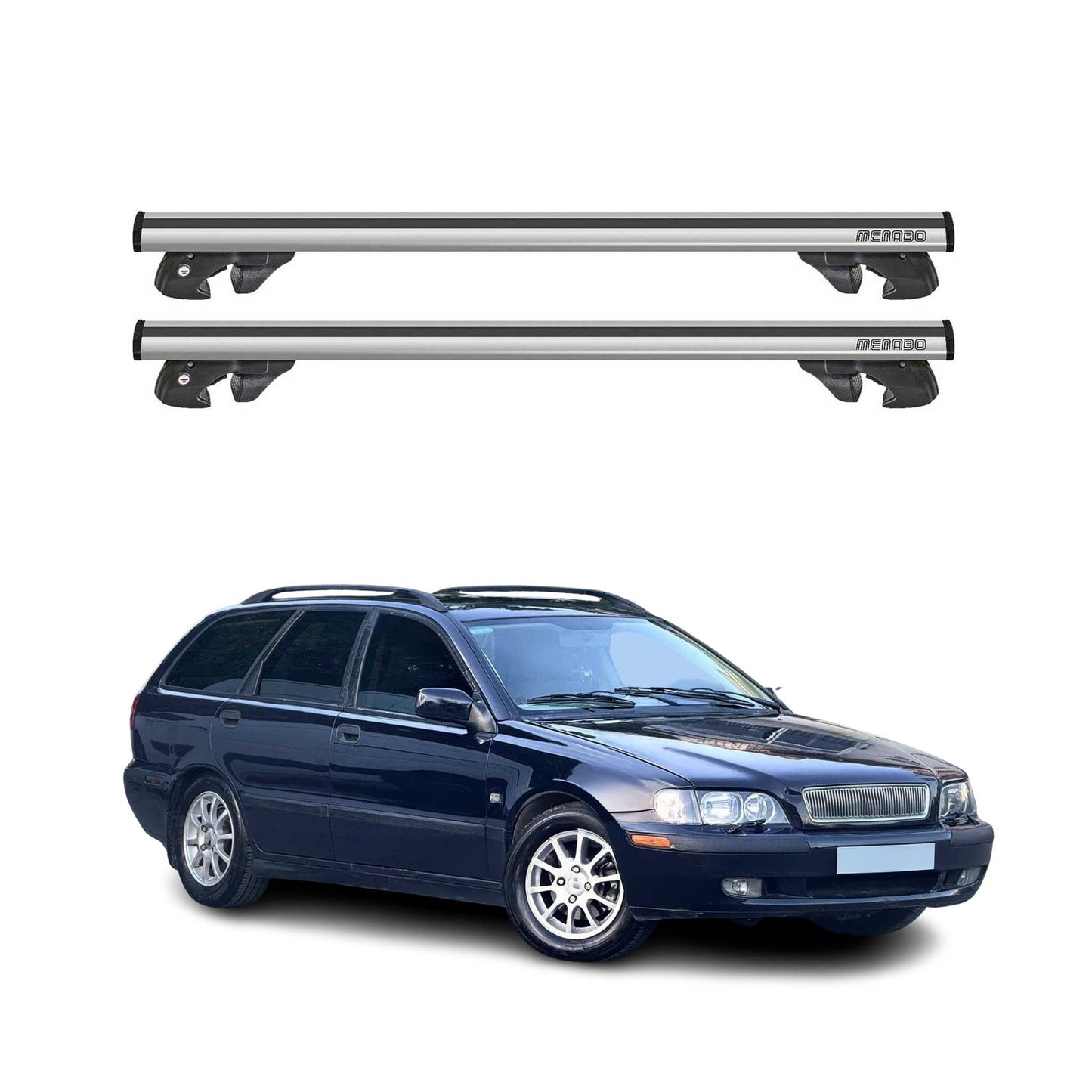 1999-2004 Volvo V40 Roof Rack Cross Bars Silver