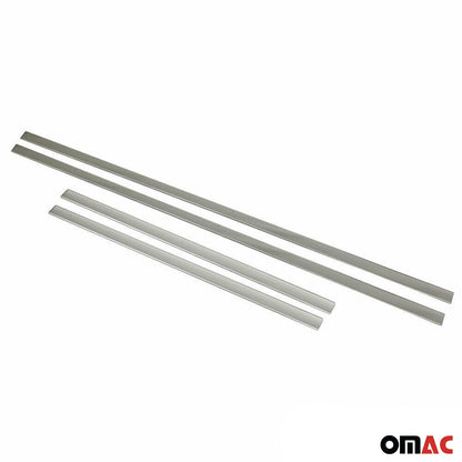 OMAC Universal Chrome Side Door Streamer Guard S.Steel Silver 4 Pcs. 96095-57