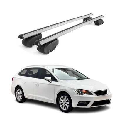 2014-2020 Seat Leon Estate Roof Rack Cross Bars Silver