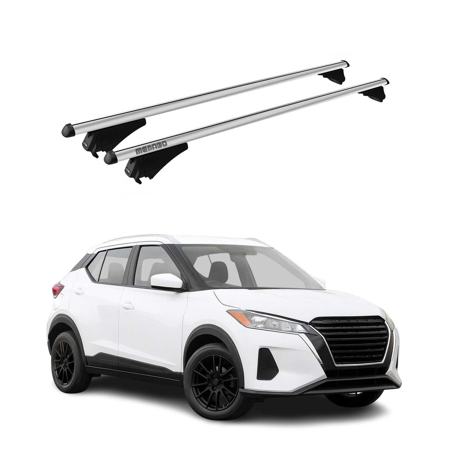 2025 Nissan Kicks Play Roof Rack Cross Bars Luggage Carrier Silver 2Pcs