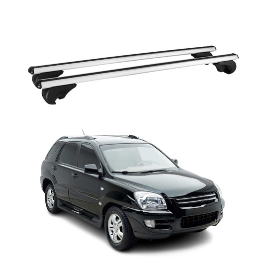 2005-2010 Kia Sportage Roof Rack Cross Bars Silver
