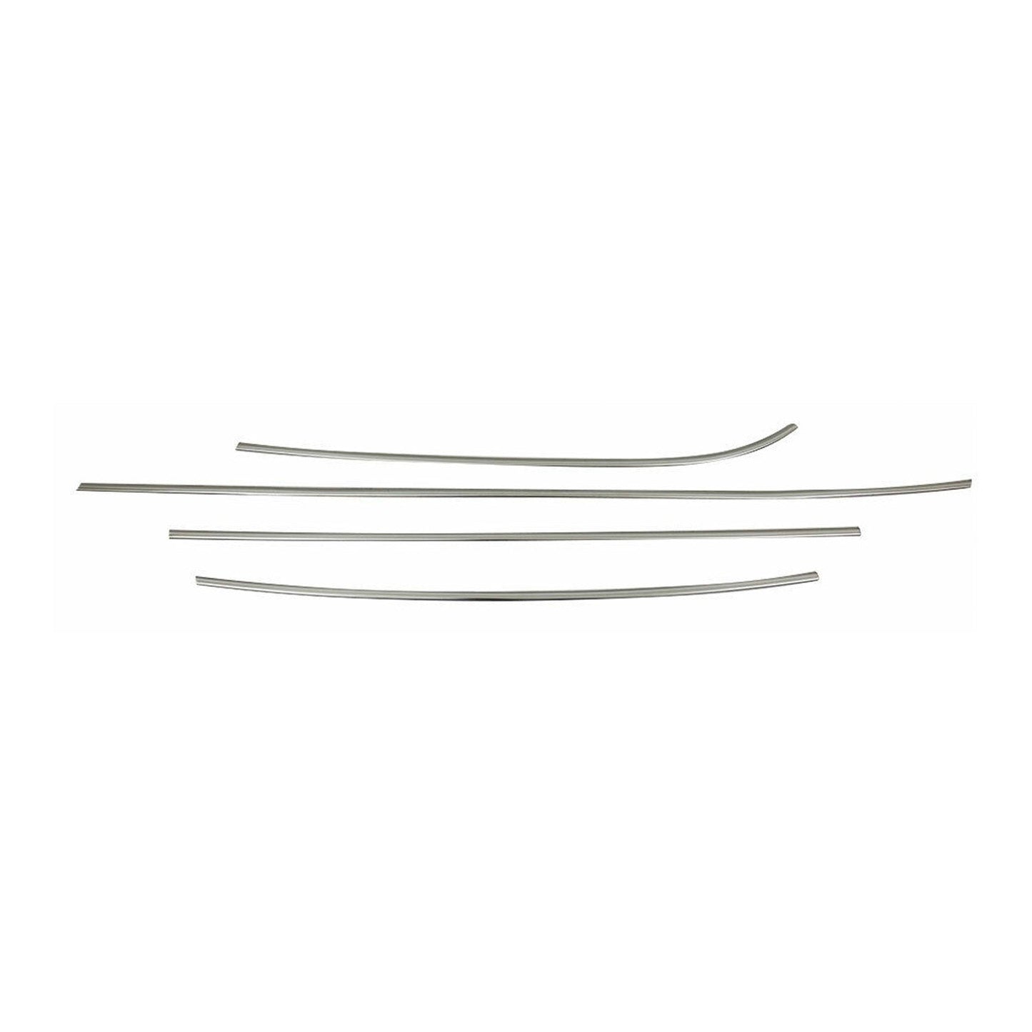 2012-2017 Hyundai Veloster Window Molding Trim Streamer Stainless Steel Silver 4 Pcs