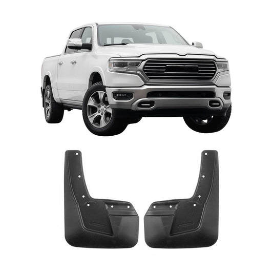 2019-2026 RAM 1500 2500 Pickup Mud Guards Splash Mud Flaps Black Rear 2 Pcs