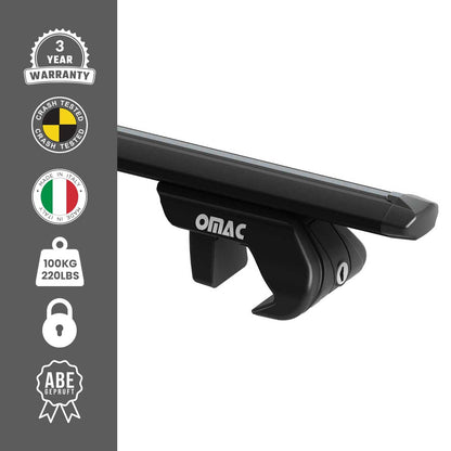 2007-2014 Ford Edge Roof Rack Cross Bars Black Carrier 2 Pcs
