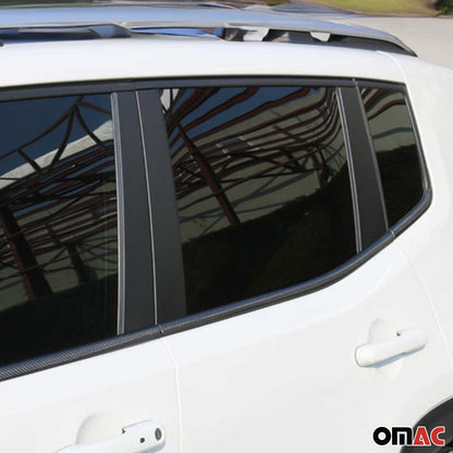 2015-2024 Jeep Renegade Window Molding Trim Streamer Carbon Fiber Black 6Pcs