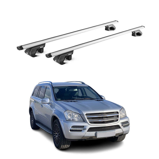 2007-2012 Mercedes GL Class X164 Roof Rack Cross Bars Silver