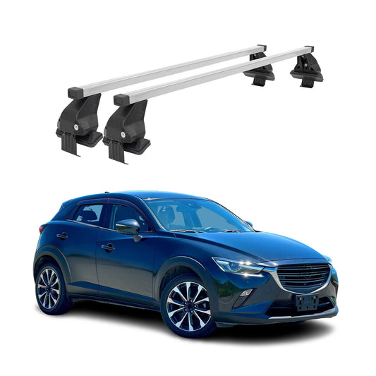 2016-2021 Mazda CX-3 Roof Rack Cross Bars Silver