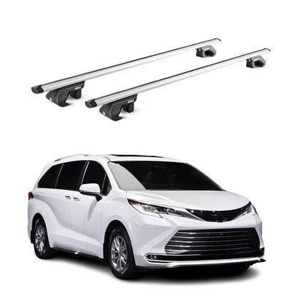 2021-2025 Toyota Sienna Roof Rack Cross Bars Silver Luggage Carrier 2 Pcs