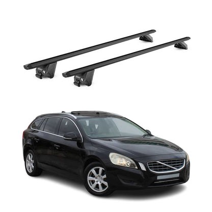 2015-2018 Volvo V60 Cross Country Roof Rack Cross Bars Black