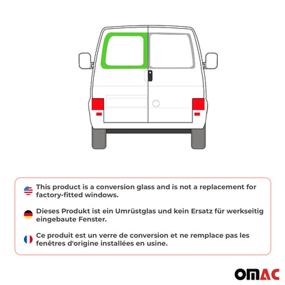 1993-2003 Volkswagen Eurovan Window Glass Left Barn Door L1 L2 Black