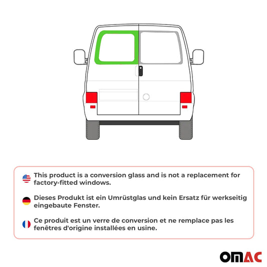 1993-2003 Volkswagen Eurovan Window Glass Left Barn Door L1 L2 Black
